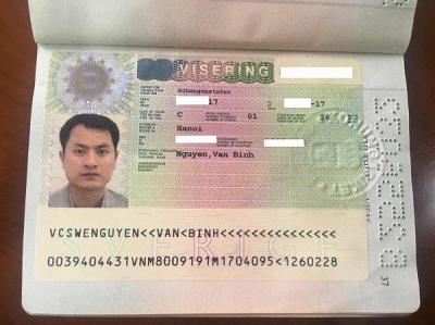 Xin chúc mừng anh Nguyễn Văn Bình đã có visa công tác Thụy Điển